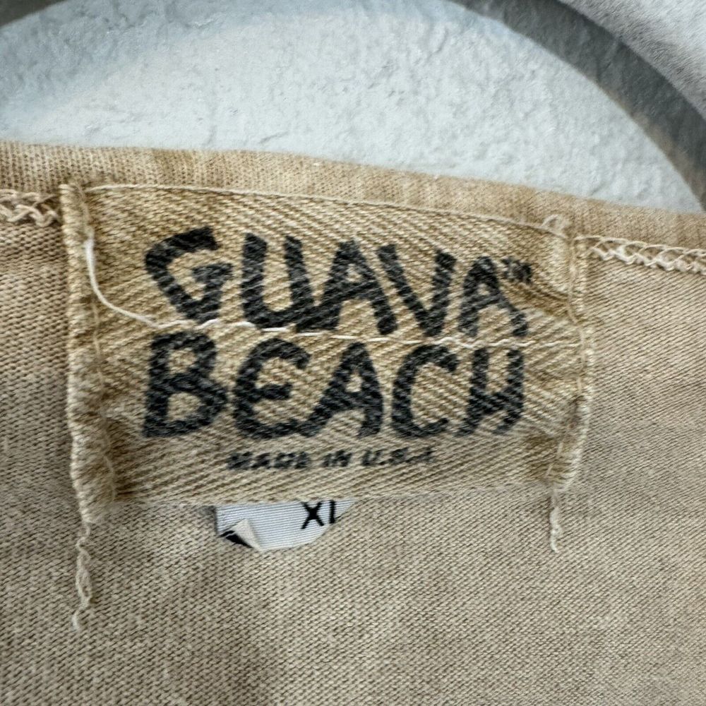 Vtg Guava Beach T Shirt Size X Large Hawaii Made In USA Tie Dye Surf Acid Wash - Picture 3 of 5